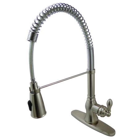 GOURMETIER Single-Handle Pre-Rinse Kitchen Faucet, Brushed Nickel GSY8898ACL